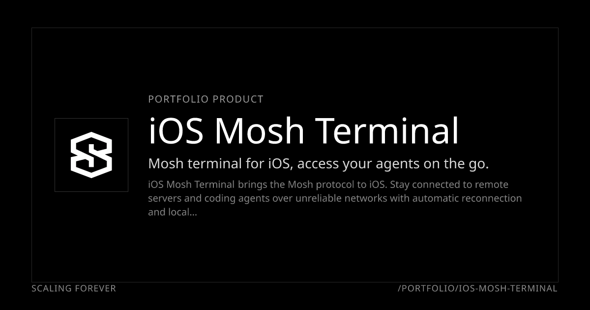 iOS Mosh Terminal | Scaling Forever